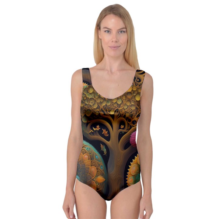 Trees Dream Generative Art Intricate Patterns Princess Tank Leotard 