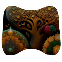 Trees Dream Generative Art Intricate Patterns Velour Head Support Cushion by Ravend