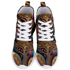 Trees Dream Generative Art Intricate Patterns Women s Lightweight High Top Sneakers by Ravend