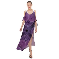 Geometric Shapes Geometric Pattern Flower Pattern Art Maxi Chiffon Cover Up Dress by Ravend