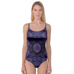 Gometric Shapes Geometric Pattern Purple Background Camisole Leotard  by Ravend