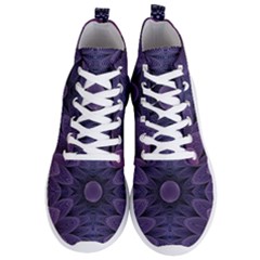 Gometric Shapes Geometric Pattern Purple Background Men s Lightweight High Top Sneakers by Ravend