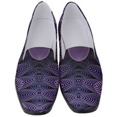 Gometric Shapes Geometric Pattern Purple Background Women s Classic Loafer Heels