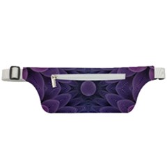 Gometric Shapes Geometric Pattern Purple Background Active Waist Bag by Ravend