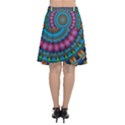 Mandela Kaleidoscope Squares Geometric Shapes Chiffon Wrap Front Skirt View2