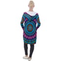 Mandela Kaleidoscope Squares Geometric Shapes Hooded Pocket Cardigan View2