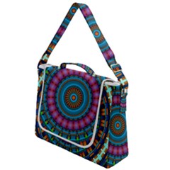 Mandela Kaleidoscope Squares Geometric Shapes Box Up Messenger Bag by Ravend