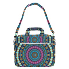 Mandela Kaleidoscope Squares Geometric Shapes Macbook Pro 13  Shoulder Laptop Bag  by Ravend