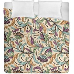 Wallpaper Floral Pattern Floral Wallpaper Background Duvet Cover Double Side (king Size) by Ravend