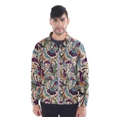 Wallpaper Floral Pattern Floral Wallpaper Background Men s Windbreaker by Ravend