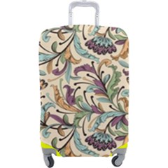 Wallpaper Floral Pattern Floral Wallpaper Background Luggage Cover (large) by Ravend