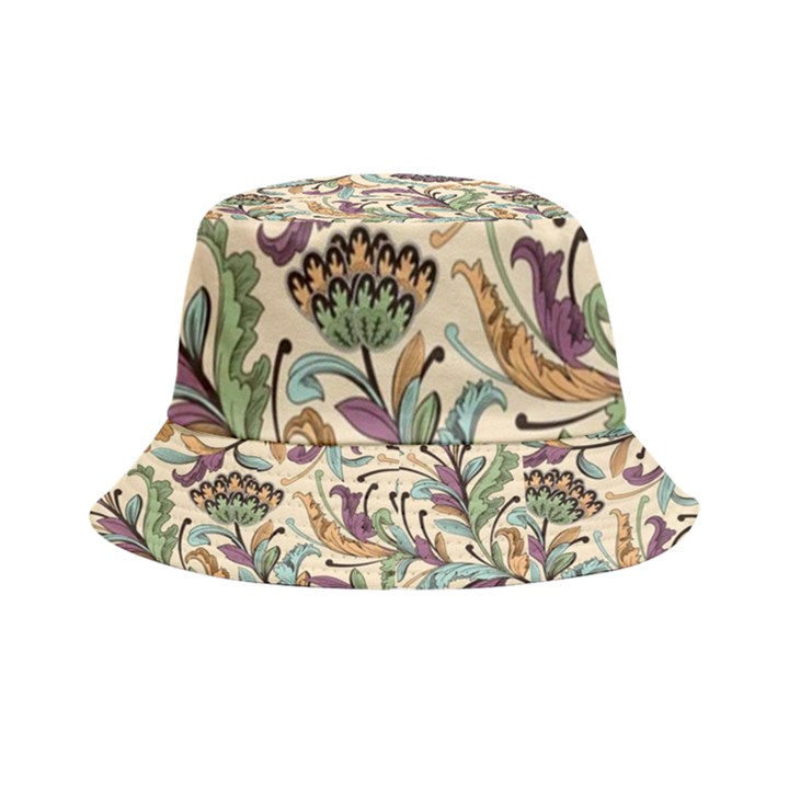 Wallpaper Floral Pattern Floral Wallpaper Background Inside Out Bucket Hat