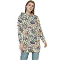 Wallpaper Floral Pattern Floral Wallpaper Background Women s Long Oversized Pullover Hoodie View1