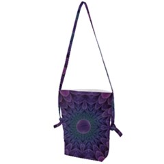 Geometric Shapes Geometric Pattern Flower Pattern Folding Shoulder Bag by Ravend