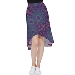 Geometric Shapes Geometric Pattern Flower Pattern Frill Hi Low Chiffon Skirt by Ravend