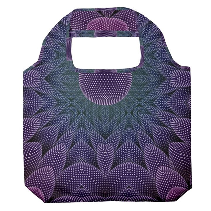 Geometric Shapes Geometric Pattern Flower Pattern Premium Foldable Grocery Recycle Bag