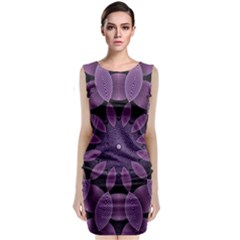 Shape Geometric Symmetrical Symmetry Wallpaper Sleeveless Velvet Midi Dress by Ravend