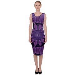 Shape Geometric Symmetrical Symmetry Wallpaper Sleeveless Pencil Dress by Ravend