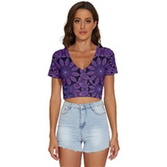 Shape Geometric Symmetrical Symmetry Wallpaper V-neck Crop Top