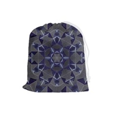 Kaleidoscope Geometric Pattern Geometric Shapes Drawstring Pouch (large) by Ravend