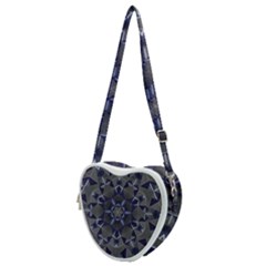 Kaleidoscope Geometric Pattern Geometric Shapes Heart Shoulder Bag by Ravend