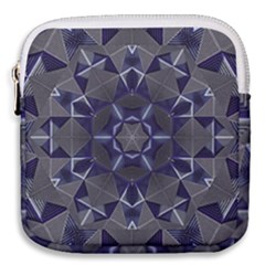 Kaleidoscope Geometric Pattern Geometric Shapes Mini Square Pouch by Ravend