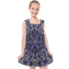 Kaleidoscope Geometric Pattern Geometric Shapes Kids  Cross Back Dress by Ravend