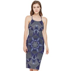 Kaleidoscope Geometric Pattern Geometric Shapes Bodycon Cross Back Summer Dress by Ravend