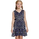 Kaleidoscope Geometric Pattern Geometric Shapes Kids  Sleeveless Tiered Mini Dress View1