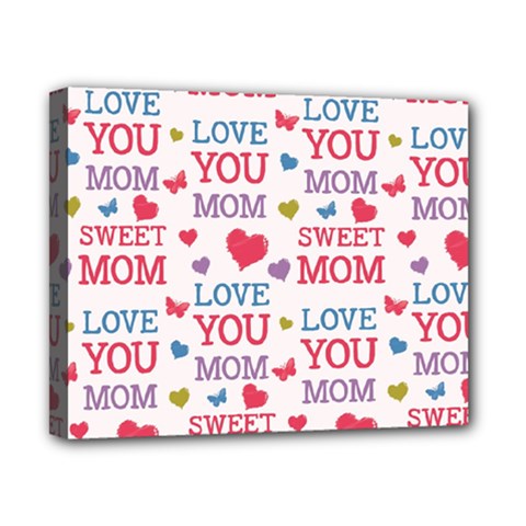 Love Mom Happy Mothers Day I Love Mom Graphic Canvas 10  X 8  (stretched) by Ravend