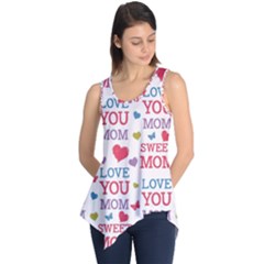 Love Mom Happy Mothers Day I Love Mom Graphic Sleeveless Tunic by Ravend