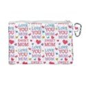 Love Mom Happy Mothers Day I Love Mom Graphic Canvas Cosmetic Bag (Large) View2