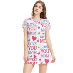 Love Mom Happy Mothers Day I Love Mom Graphic Women s Sports Skirt by Ravend