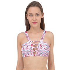 Love Mom Happy Mothers Day I Love Mom Graphic Cage Up Bikini Top by Ravend