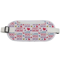 Love Mom Happy Mothers Day I Love Mom Graphic Rounded Waist Pouch