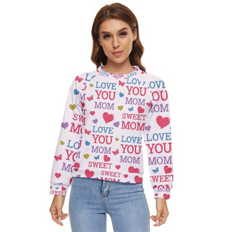 Love Mom Happy Mothers Day I Love Mom Graphic Women s Long Sleeve Raglan Tee by Ravend