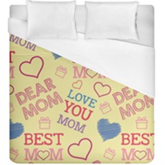 Love Mom Happy Mothers Day I Love Mom Graphic Pattern Duvet Cover (king Size) by Ravend