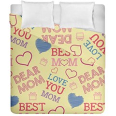 Love Mom Happy Mothers Day I Love Mom Graphic Pattern Duvet Cover Double Side (california King Size) by Ravend