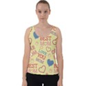 Love Mom Happy Mothers Day I Love Mom Graphic Pattern Velvet Tank Top View1