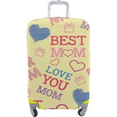 Love Mom Happy Mothers Day I Love Mom Graphic Pattern Luggage Cover (large) by Ravend