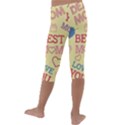 Love Mom Happy Mothers Day I Love Mom Graphic Pattern Kids  Lightweight Velour Capri Leggings  View4