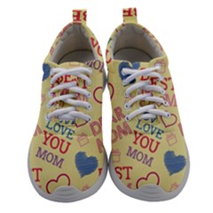 Love Mom Happy Mothers Day I Love Mom Graphic Pattern Women Athletic Shoes by Ravend