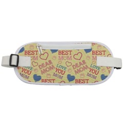 Love Mom Happy Mothers Day I Love Mom Graphic Pattern Rounded Waist Pouch by Ravend