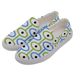 Geometric Pattern Eye Pattern Eyes Eye Print Men s Canvas Slip Ons by Ravend