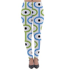 Geometric Pattern Eye Pattern Eyes Eye Print Lightweight Velour Leggings by Ravend