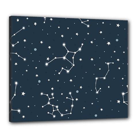 Constellation Stars Art Pattern Design Wallpaper Canvas 24  X 20  (stretched) by Ravend