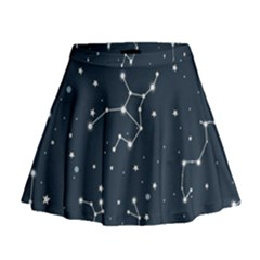 Constellation Stars Art Pattern Design Wallpaper Mini Flare Skirt by Ravend