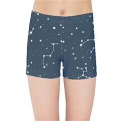 Constellation Stars Art Pattern Design Wallpaper Kids  Sports Shorts by Ravend