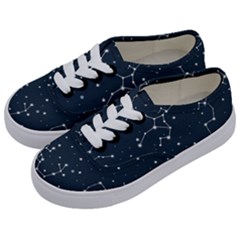 Constellation Stars Art Pattern Design Wallpaper Kids  Classic Low Top Sneakers by Ravend