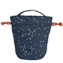 Constellation Stars Art Pattern Design Wallpaper Drawstring Bucket Bag View1